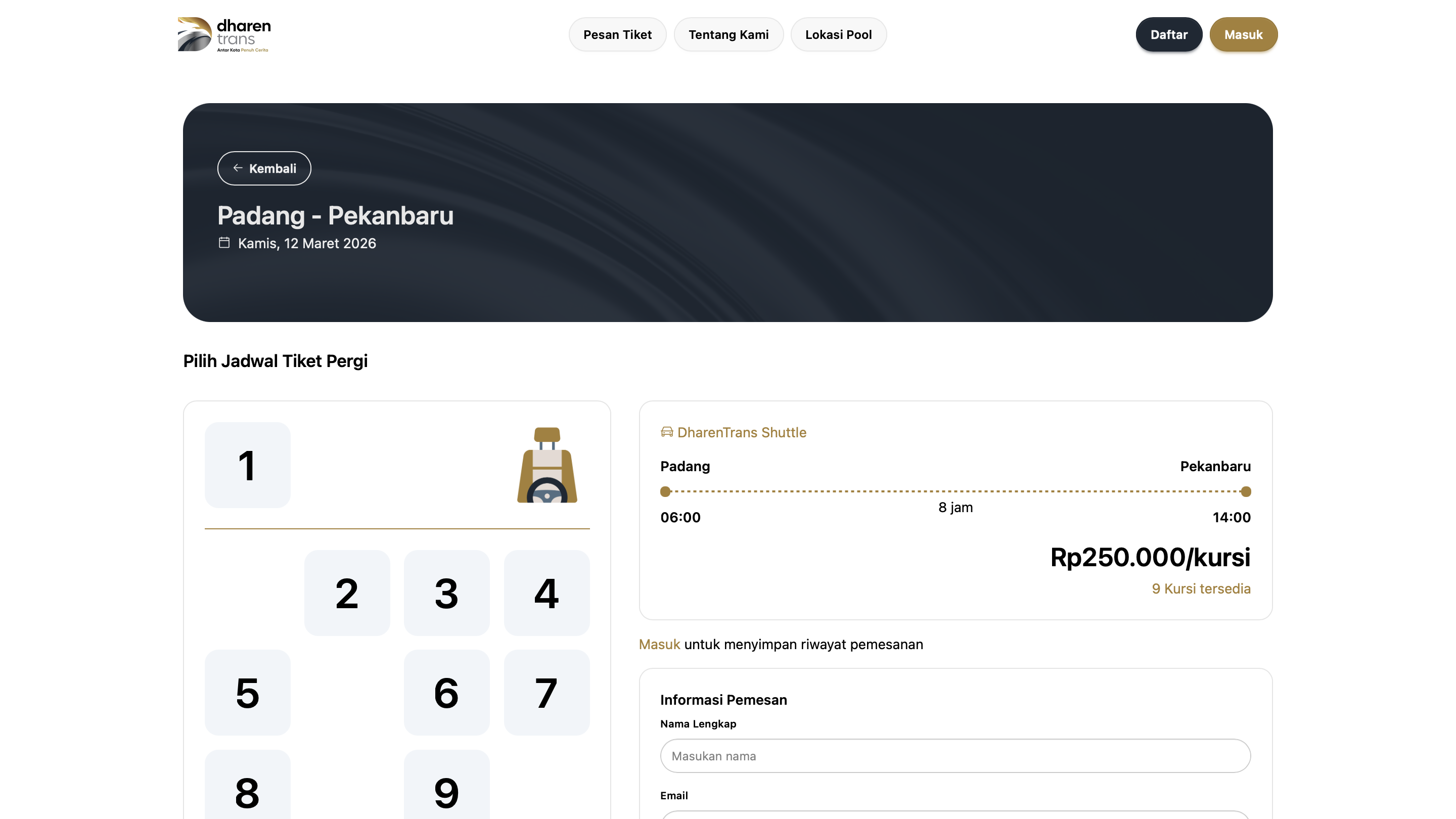 Dharentrans.com — screenshot