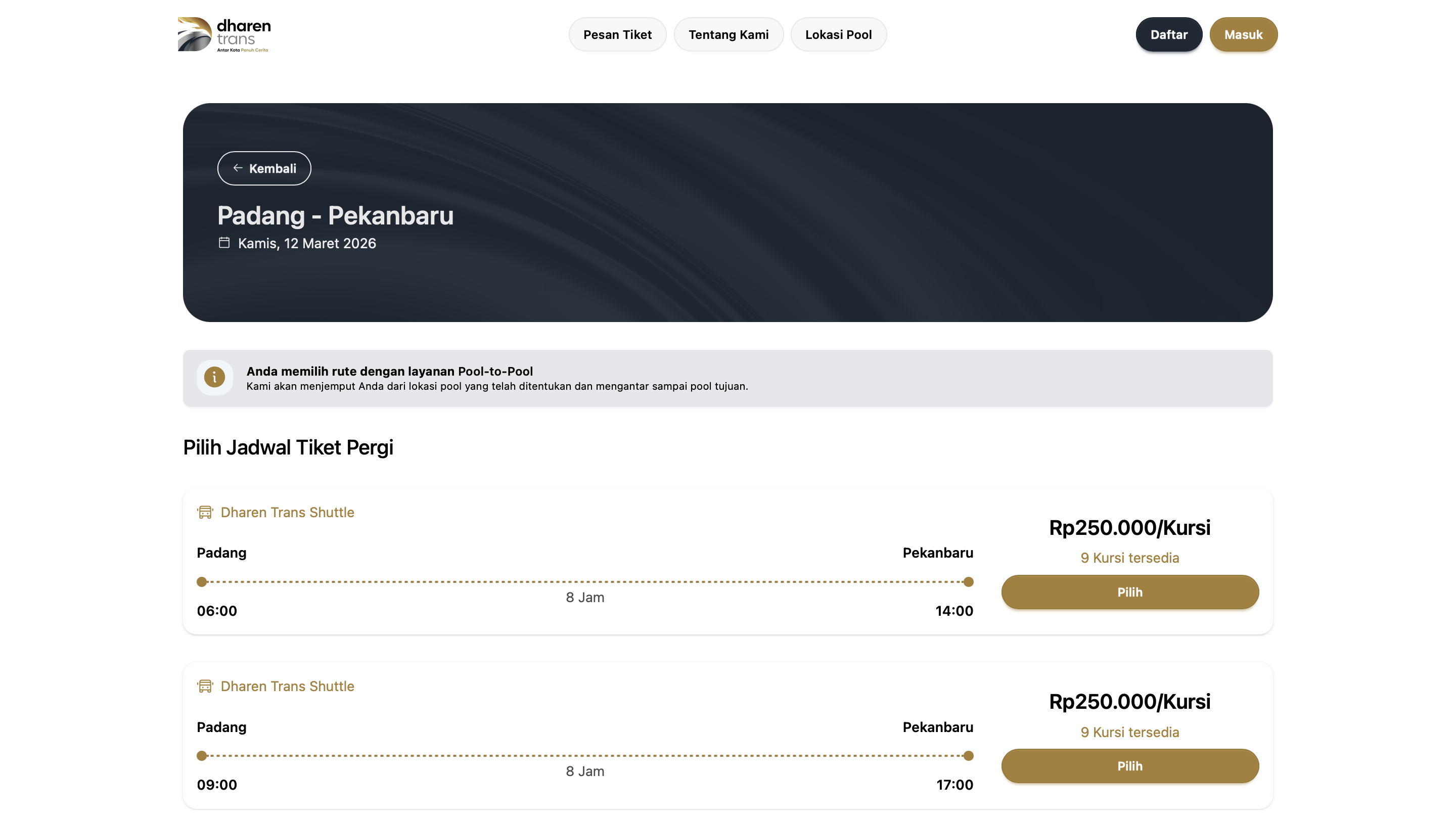 Dharentrans.com — detail